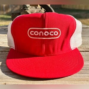 Vintage Hat Big Brim Conoco‎ Logo SnapBack Cap